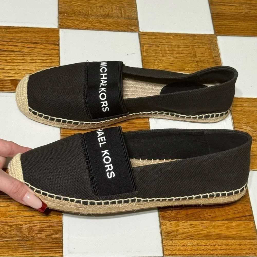Michael Kors Zara Small Weave Canvas Espadrille‎ Size 8.5 Women